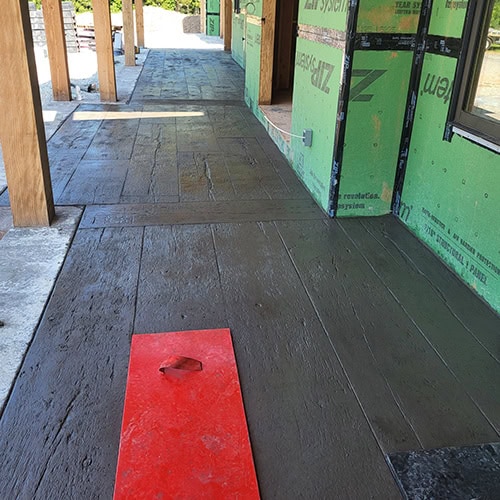 Barn Wood Stamped Concrete