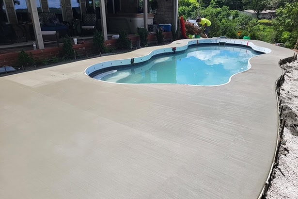 Flat Concrete Pool Deck