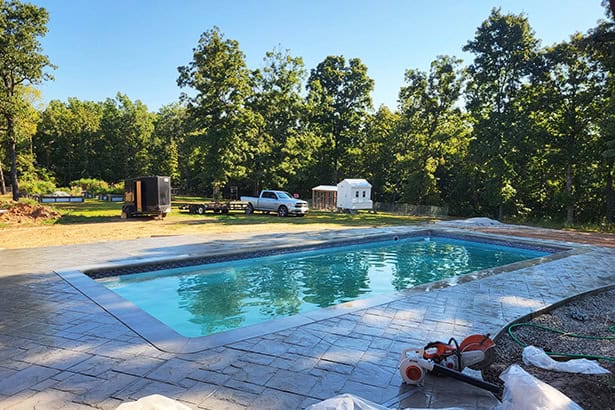 Stamped Concrete Pool Patio