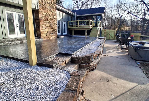 Black Stone Decorative Concrete